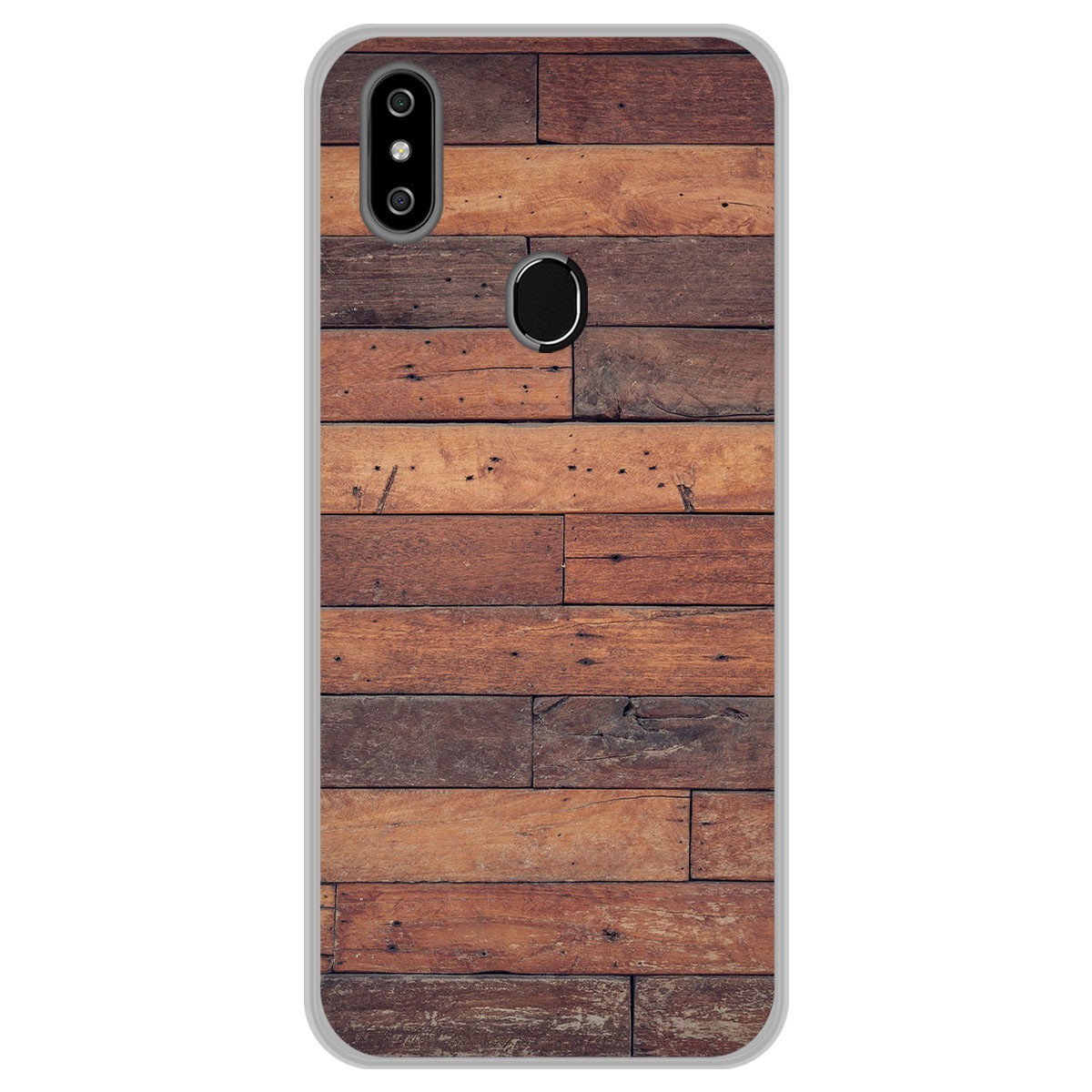 Funda Gel Tpu para Oukitel C15 Pro diseño Madera 03 Dibujos