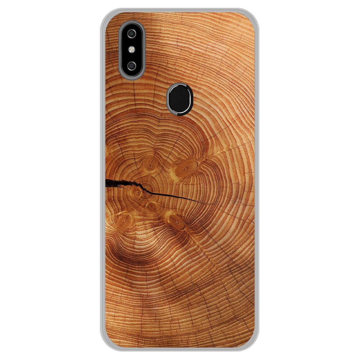 Funda Gel Tpu para Oukitel C15 Pro diseño Madera 04 Dibujos