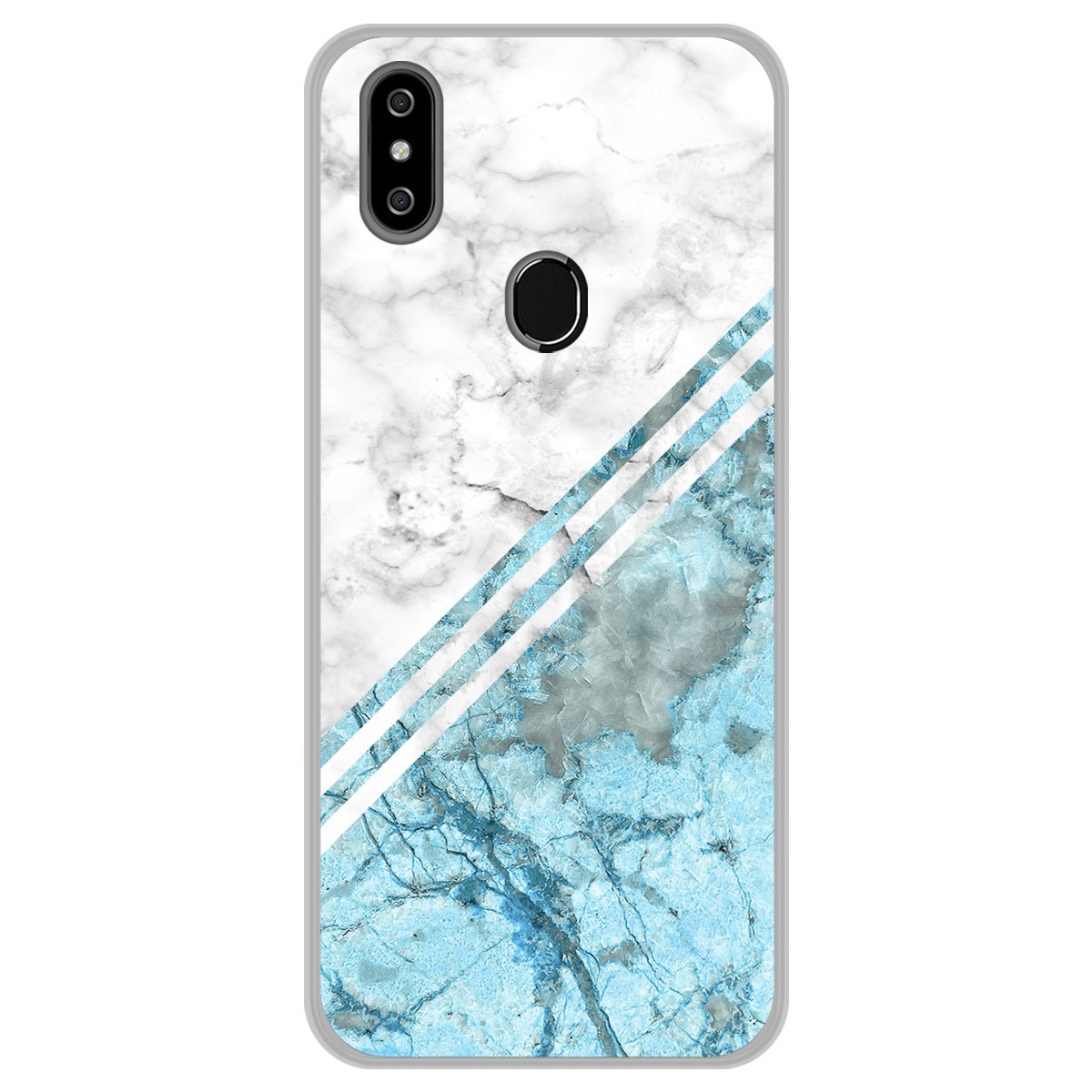 Funda Gel Tpu para Oukitel C15 Pro diseño Mármol 02 Dibujos
