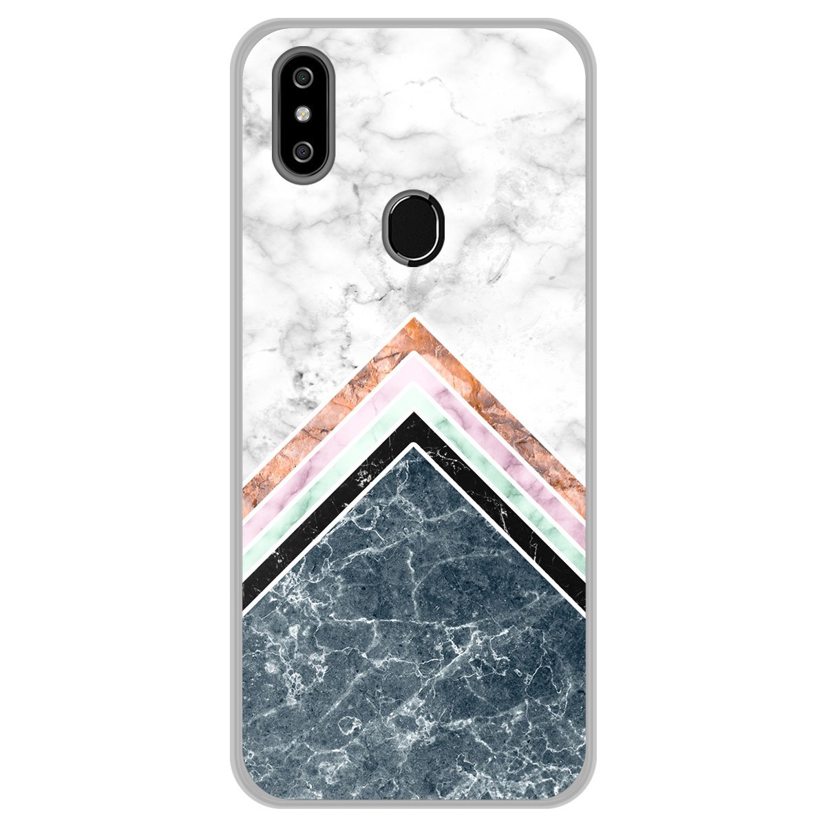 Funda Gel Tpu para Oukitel C15 Pro diseño Mármol 05 Dibujos
