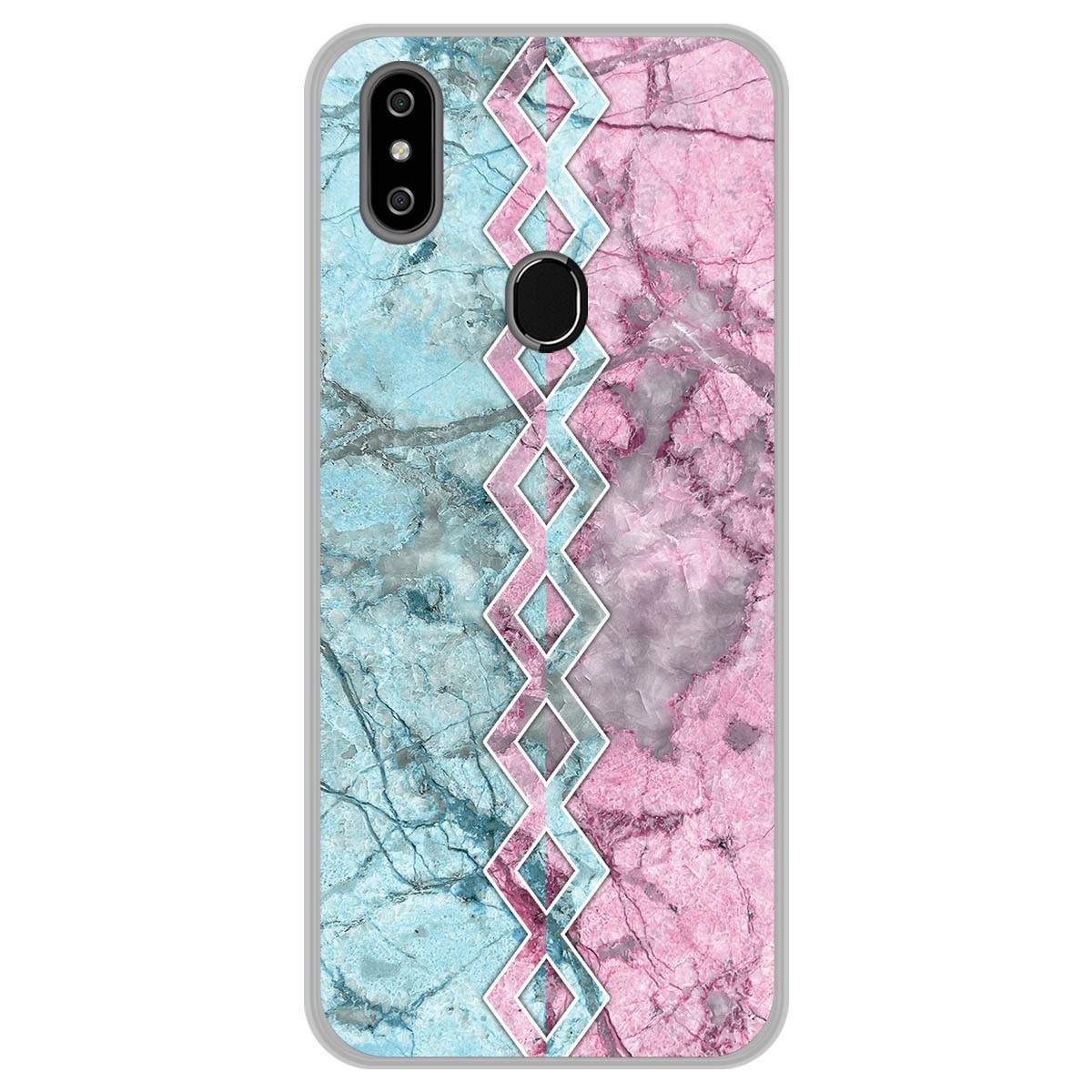 Funda Gel Tpu para Oukitel C15 Pro diseño Mármol 08 Dibujos
