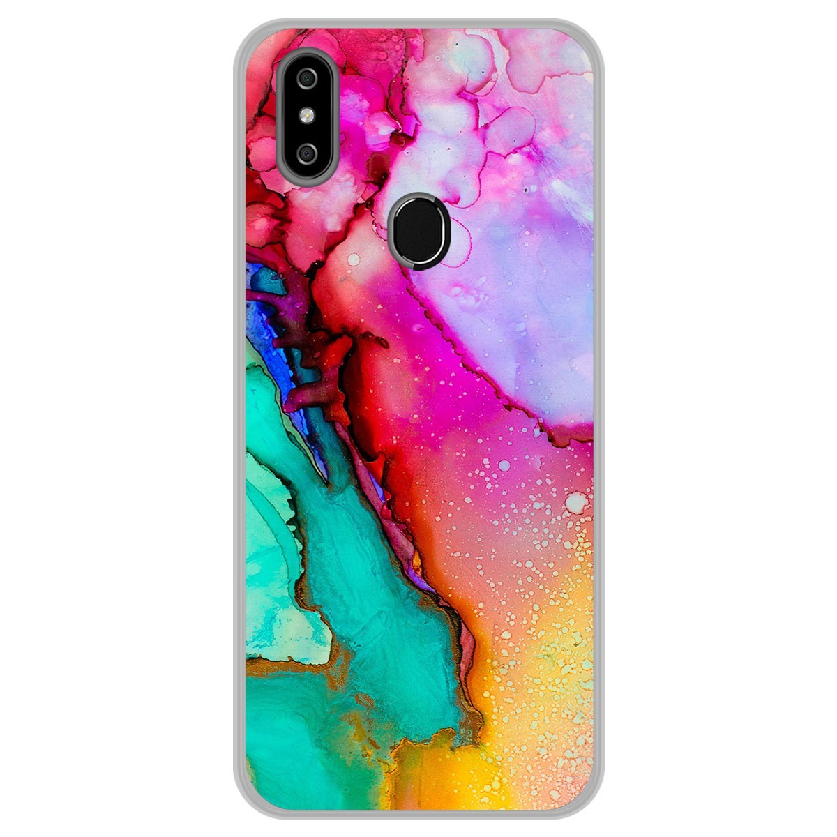 Funda Gel Tpu para Oukitel C15 Pro diseño Mármol 15 Dibujos