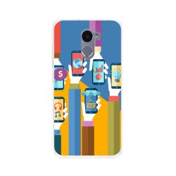 Funda Gel Tpu para Xiaomi Redmi 4 Diseño Apps Dibujos