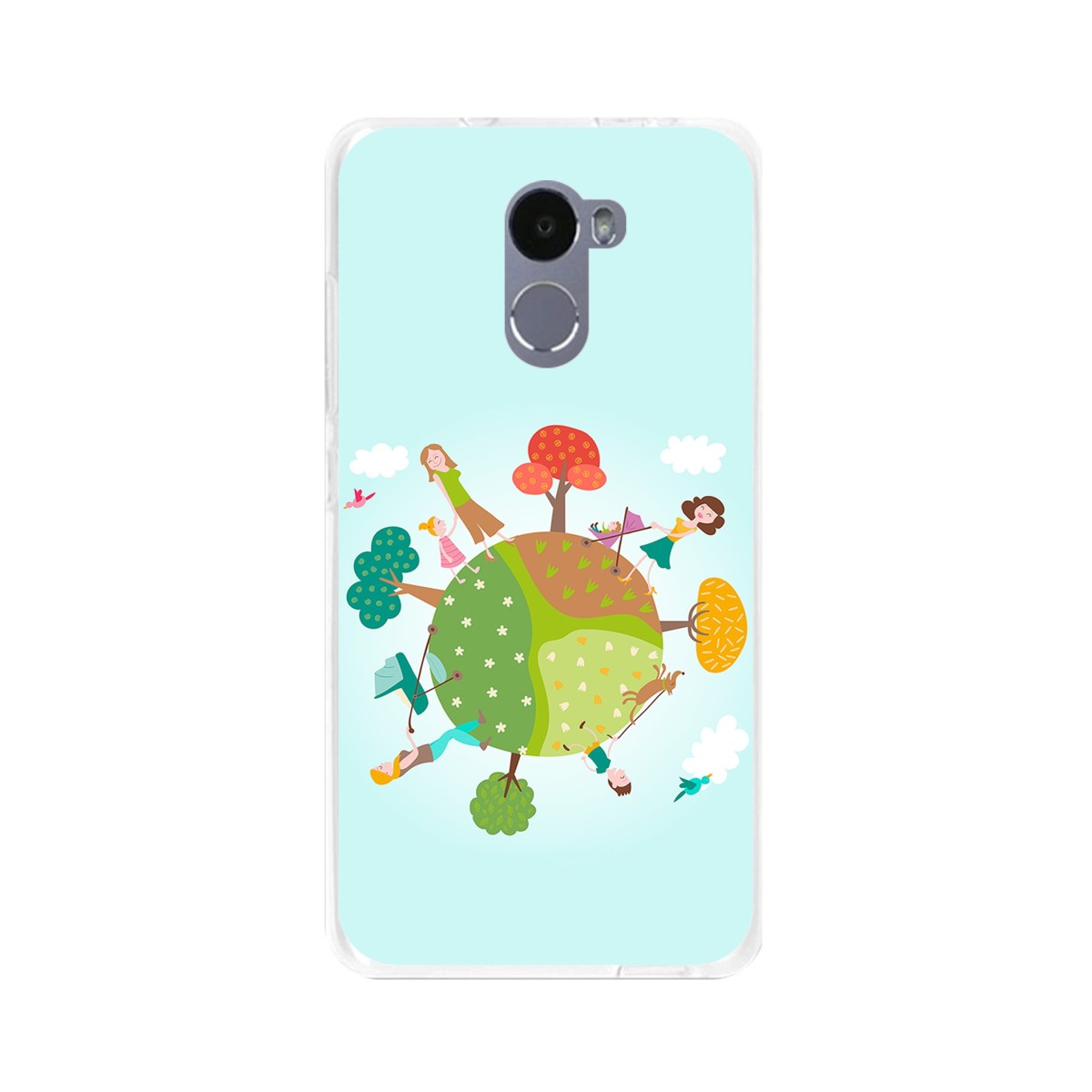 Funda Gel Tpu para Xiaomi Redmi 4 Diseño Familia Dibujos