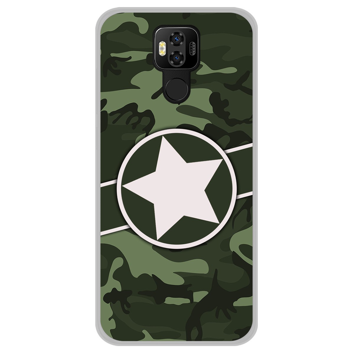 Funda Gel Tpu para Ulefone Power 6 diseño Camuflaje 01 Dibujos