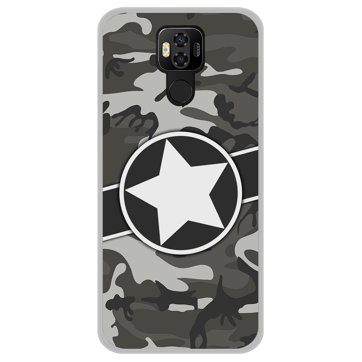 Funda Gel Tpu para Ulefone Power 6 diseño Camuflaje 02 Dibujos