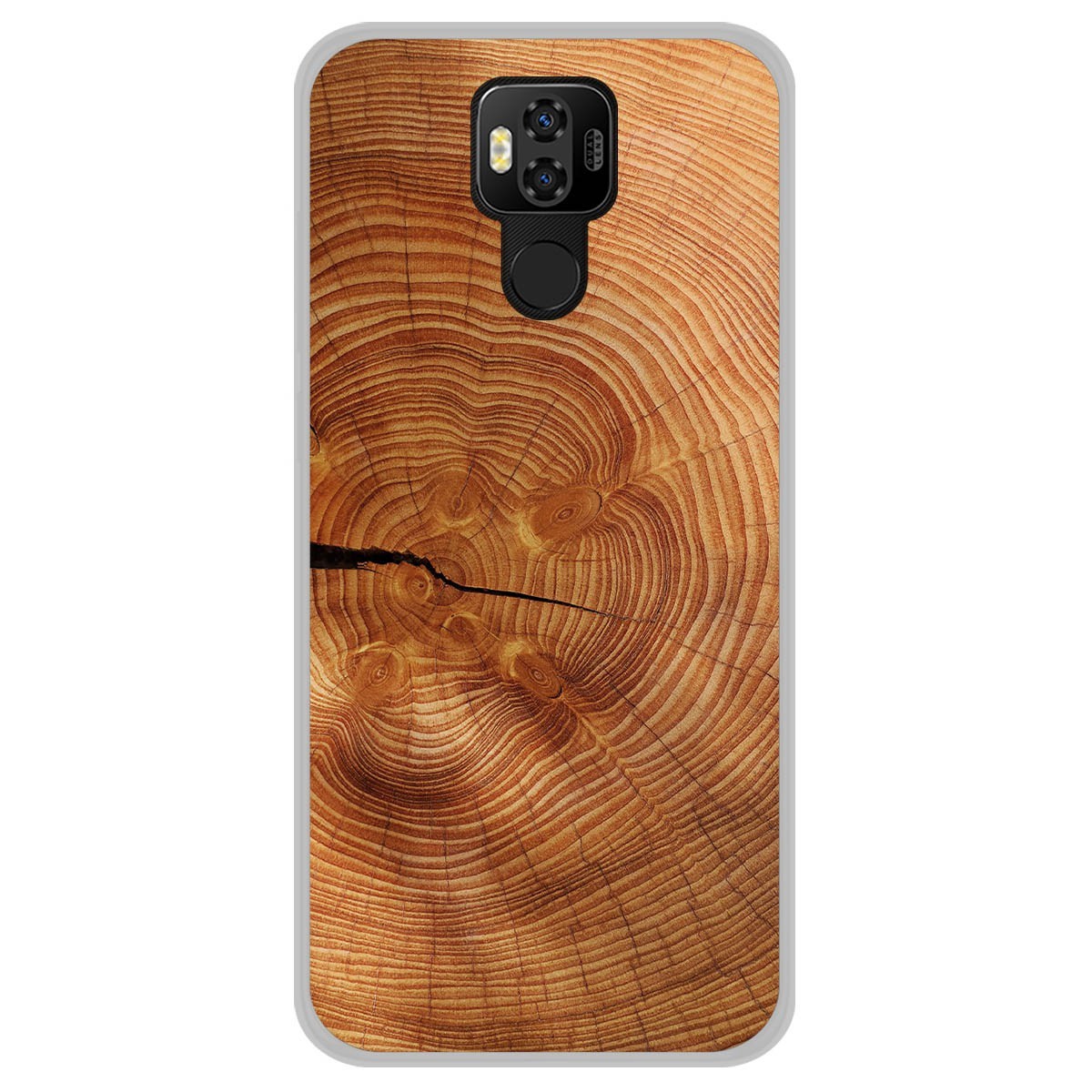 Funda Gel Tpu para Ulefone Power 6 diseño Madera 04 Dibujos