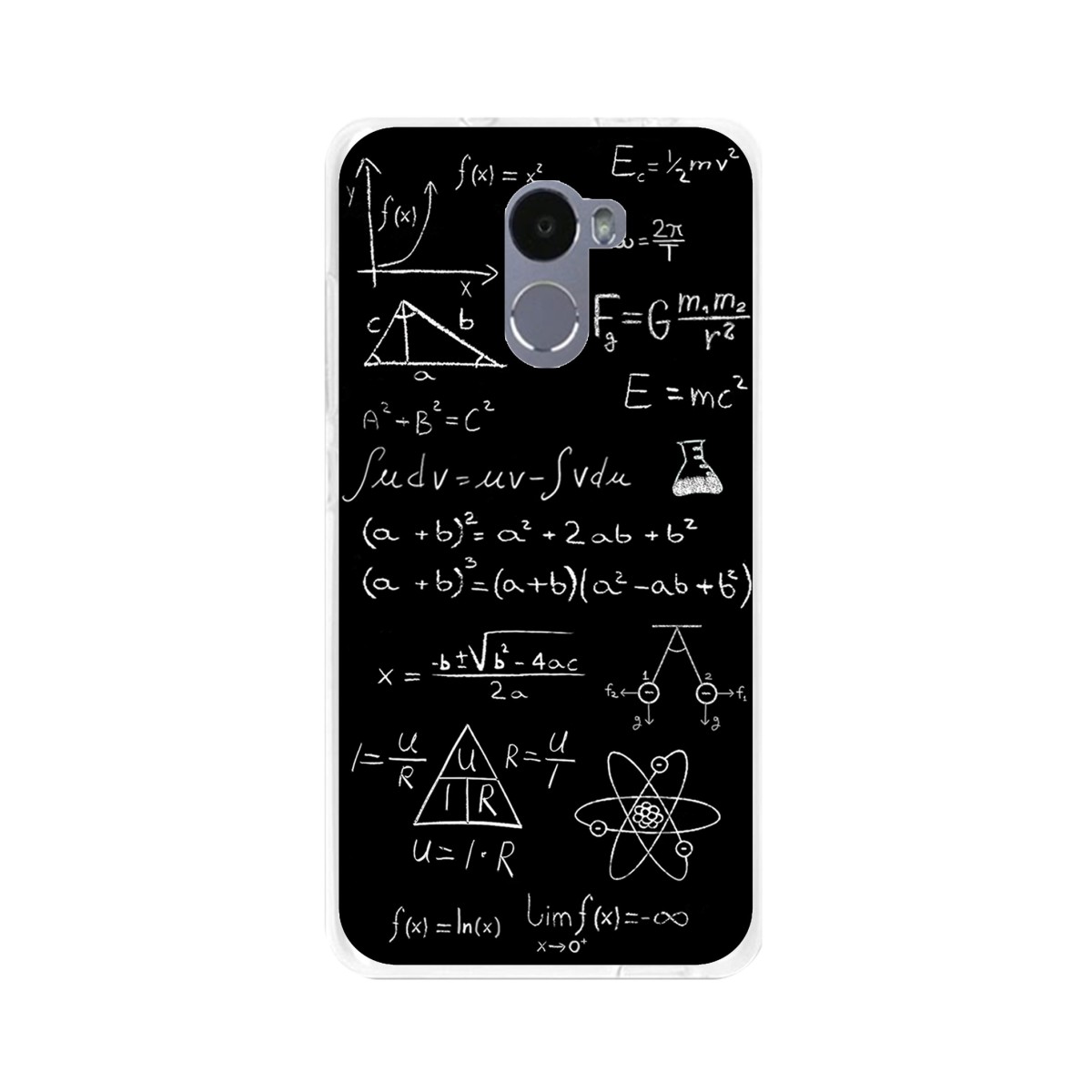 Funda Gel Tpu para Xiaomi Redmi 4 Diseño Formulas Dibujos