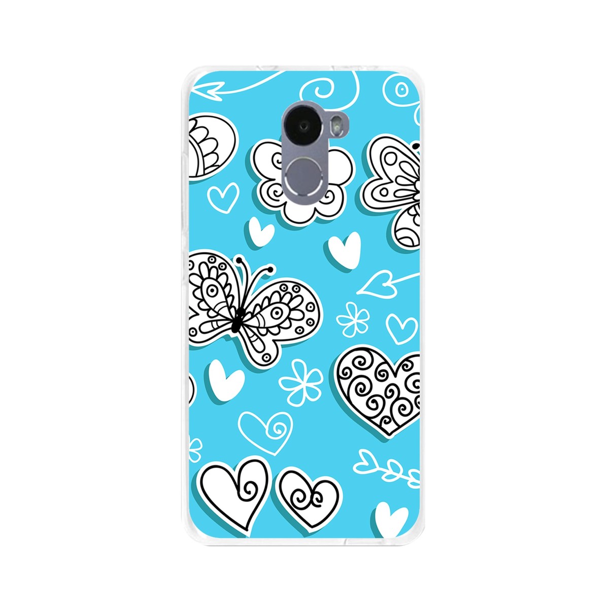Funda Gel Tpu para Xiaomi Redmi 4 Diseño Mariposas Dibujos