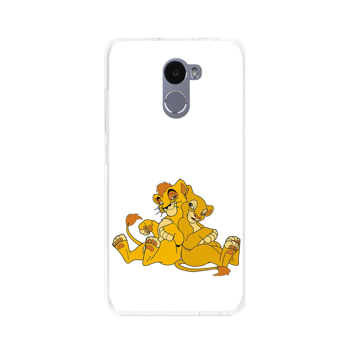Funda Gel Tpu para Xiaomi Redmi 4 Diseño Leones Dibujos