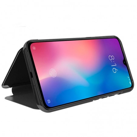 Funda Flip Cover Clear View para Xiaomi Mi A3 color Negra