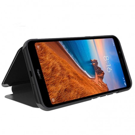 Funda Flip Cover Clear View para Xiaomi Redmi 7A color Negra