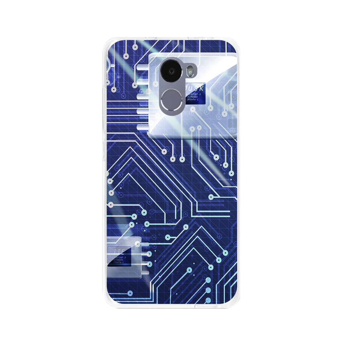 Funda Gel Tpu para Xiaomi Redmi 4 Diseño Circuito Dibujos