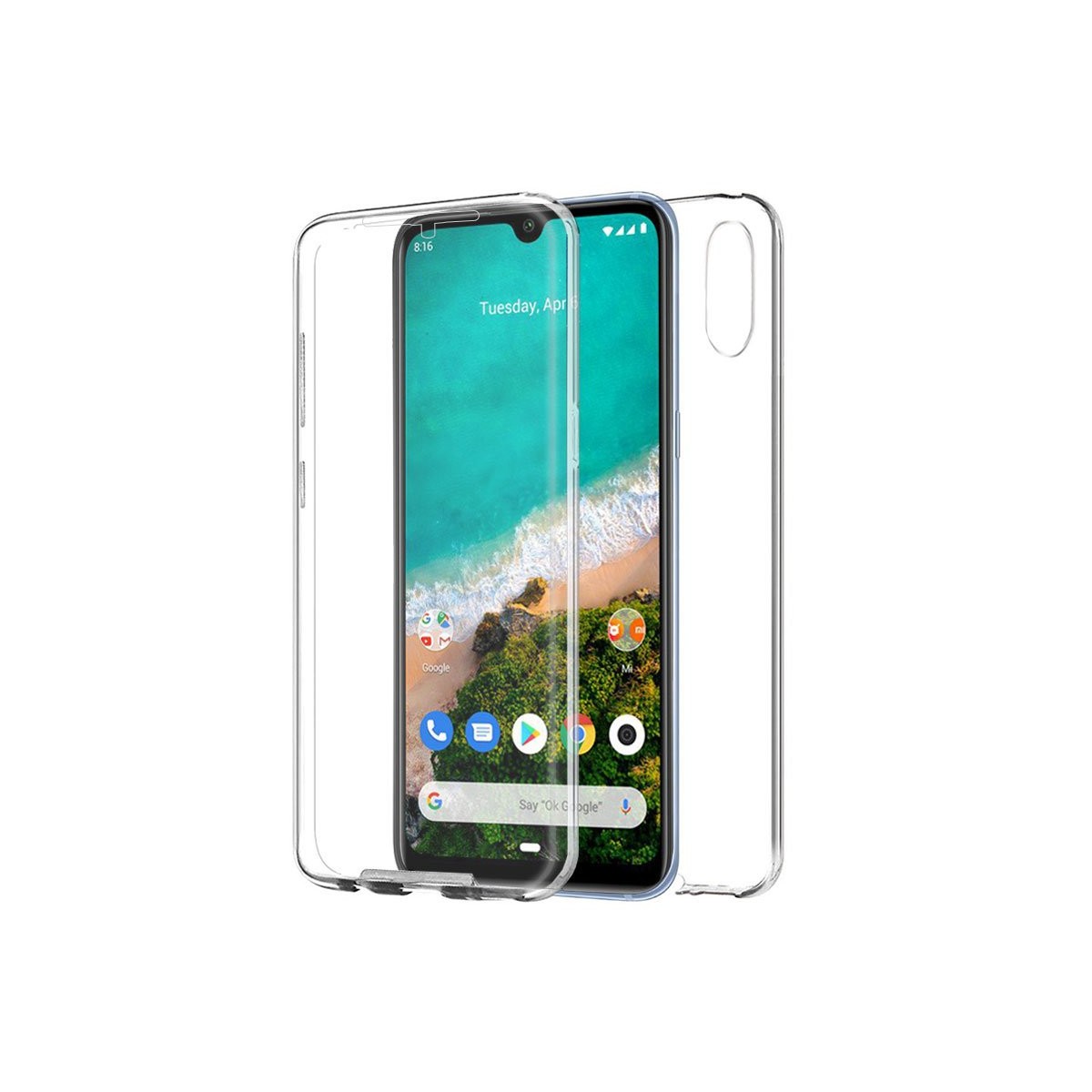Funda Completa Transparente Pc + Tpu Full Body 360 para Xiaomi Mi A3
