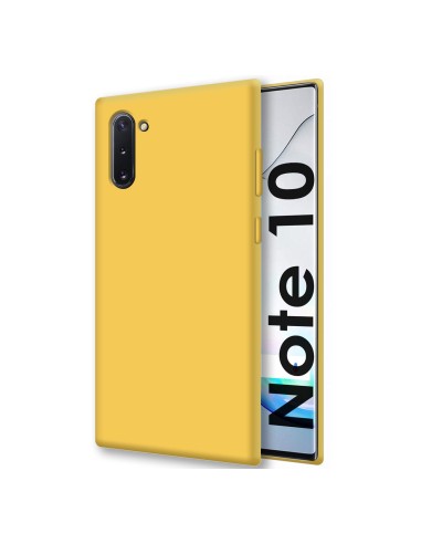 Funda Silicona Líquida Ultra Suave para Samsung Galaxy Note10 color Amarilla