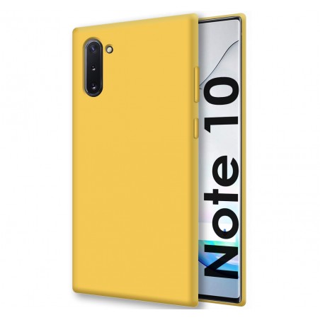Funda Silicona Líquida Ultra Suave para Samsung Galaxy Note10 color Amarilla