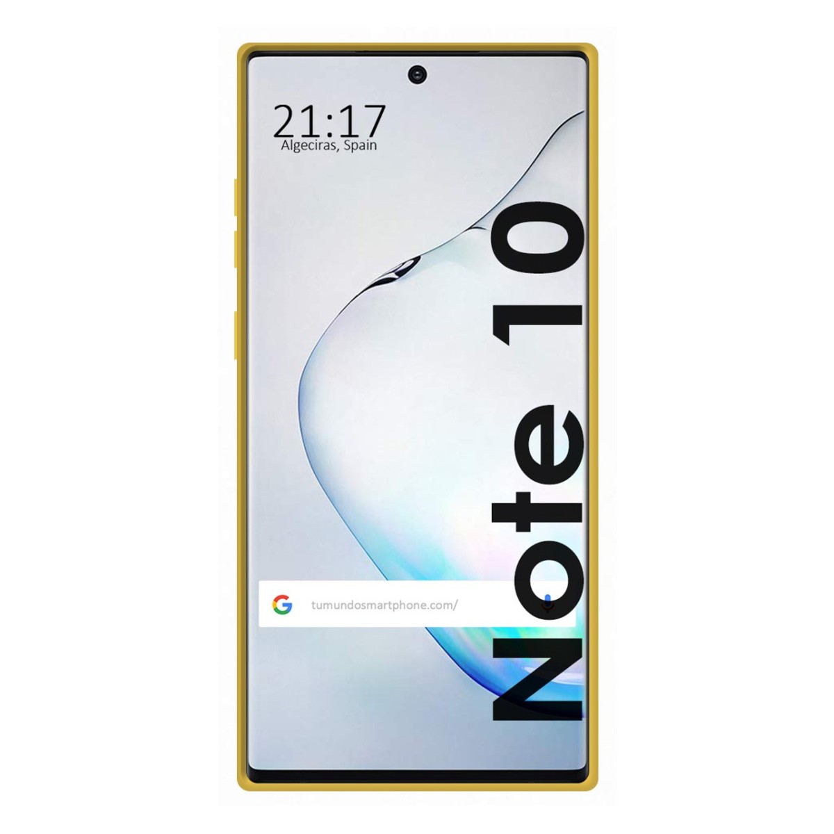 Funda Silicona Líquida Ultra Suave para Samsung Galaxy Note10 color Amarilla