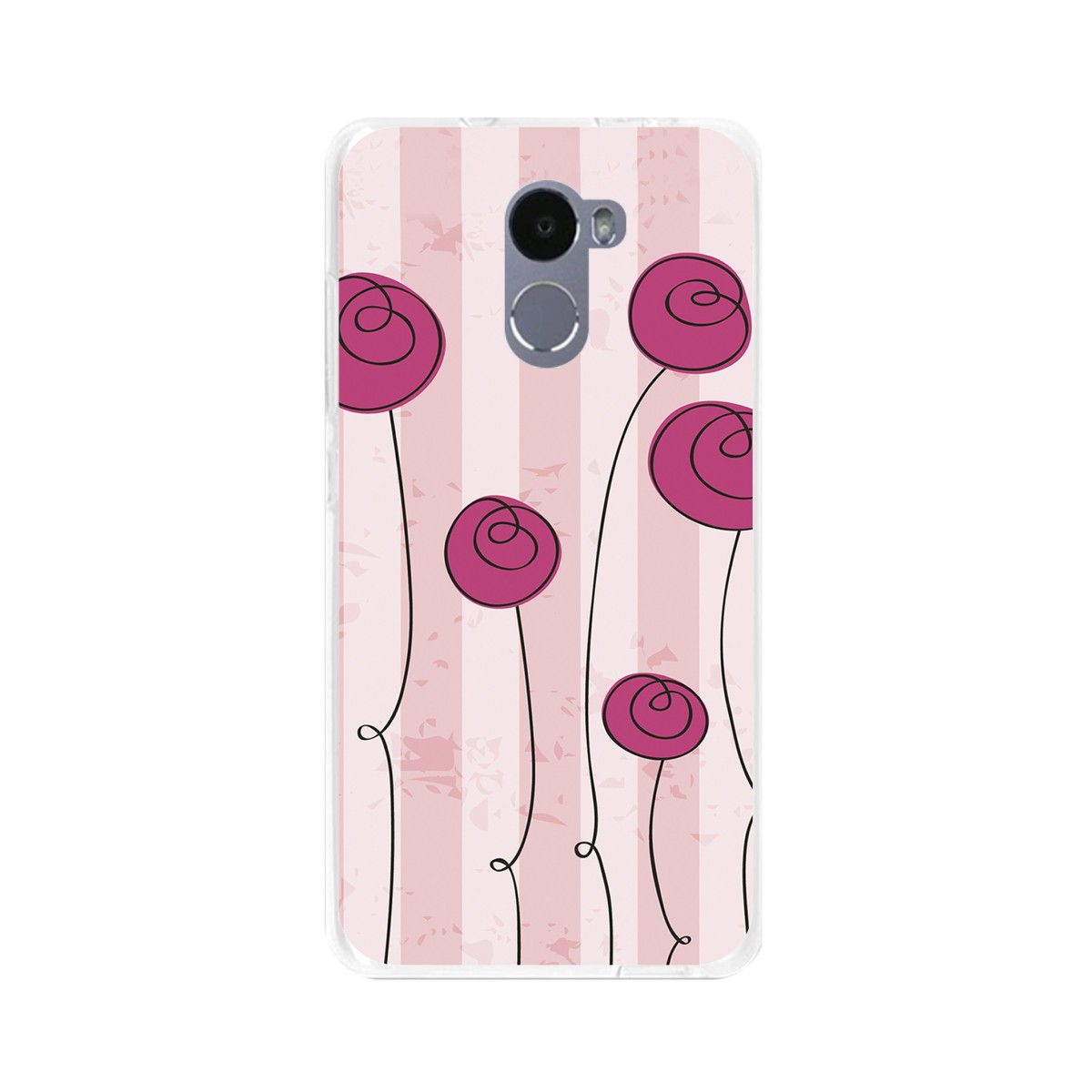Funda Gel Tpu para Xiaomi Redmi 4 Diseño Flores Vintage Dibujos