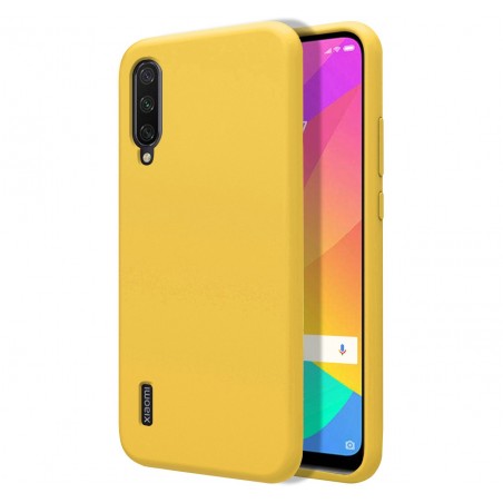 Funda Silicona Líquida Ultra Suave para Xiaomi Mi A3 color Amarilla