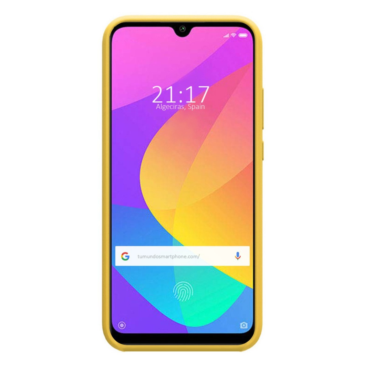 Funda Silicona Líquida Ultra Suave para Xiaomi Mi A3 color Amarilla