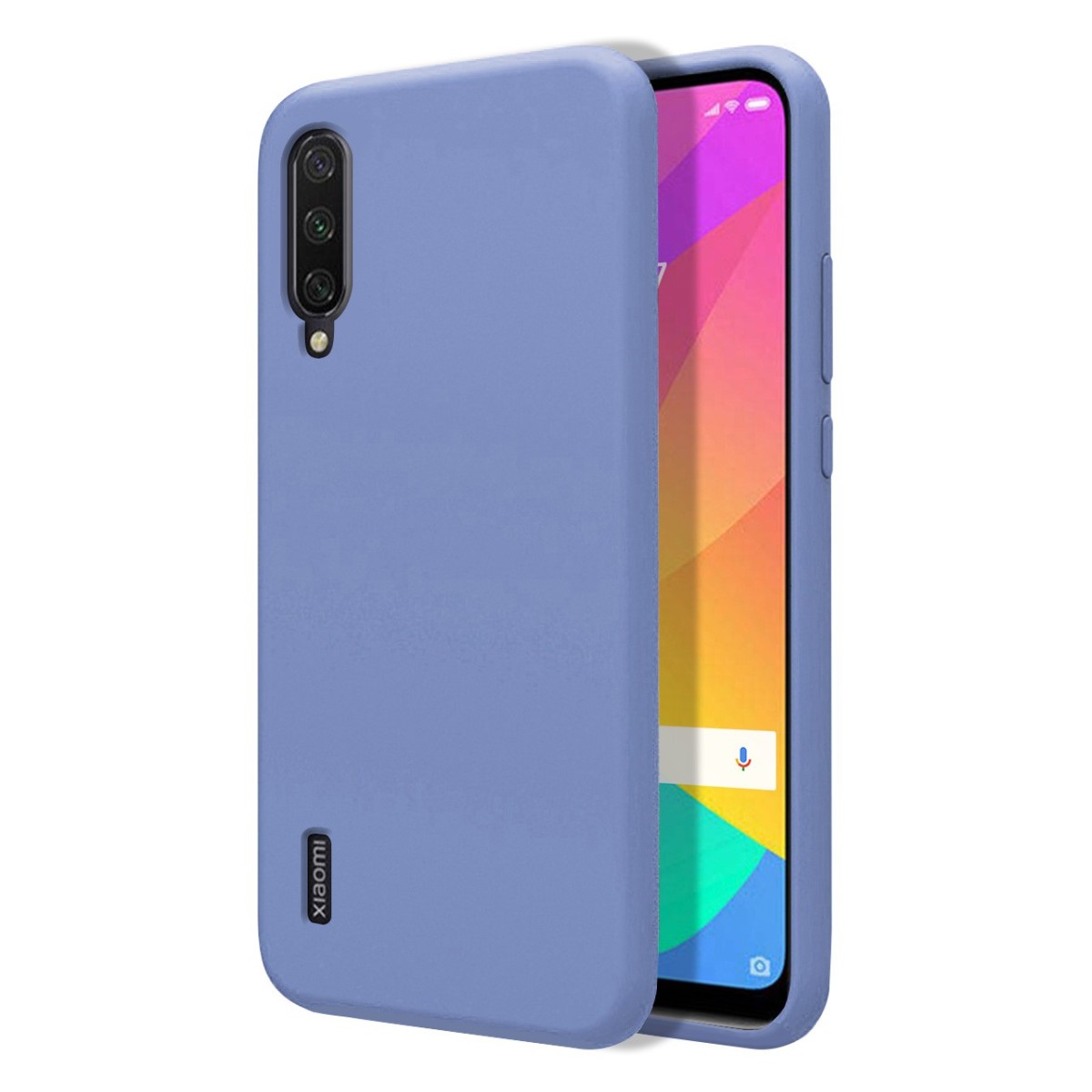 Funda Silicona Líquida Ultra Suave para Xiaomi Mi A3 color Azul Celeste