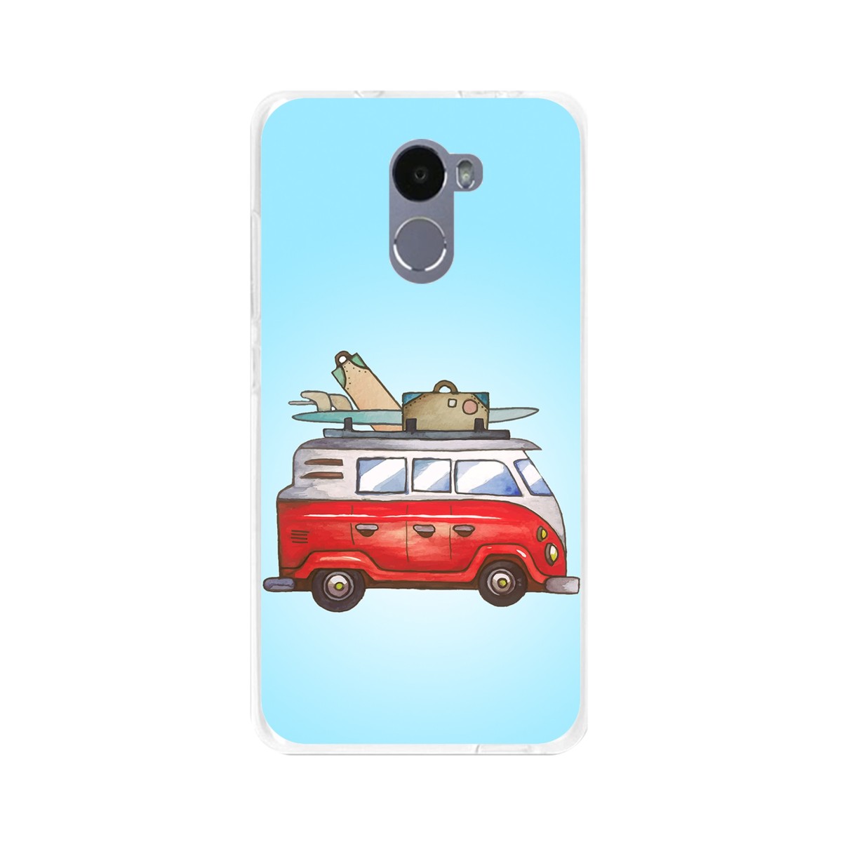 Funda Gel Tpu para Xiaomi Redmi 4 Diseño Furgoneta Dibujos