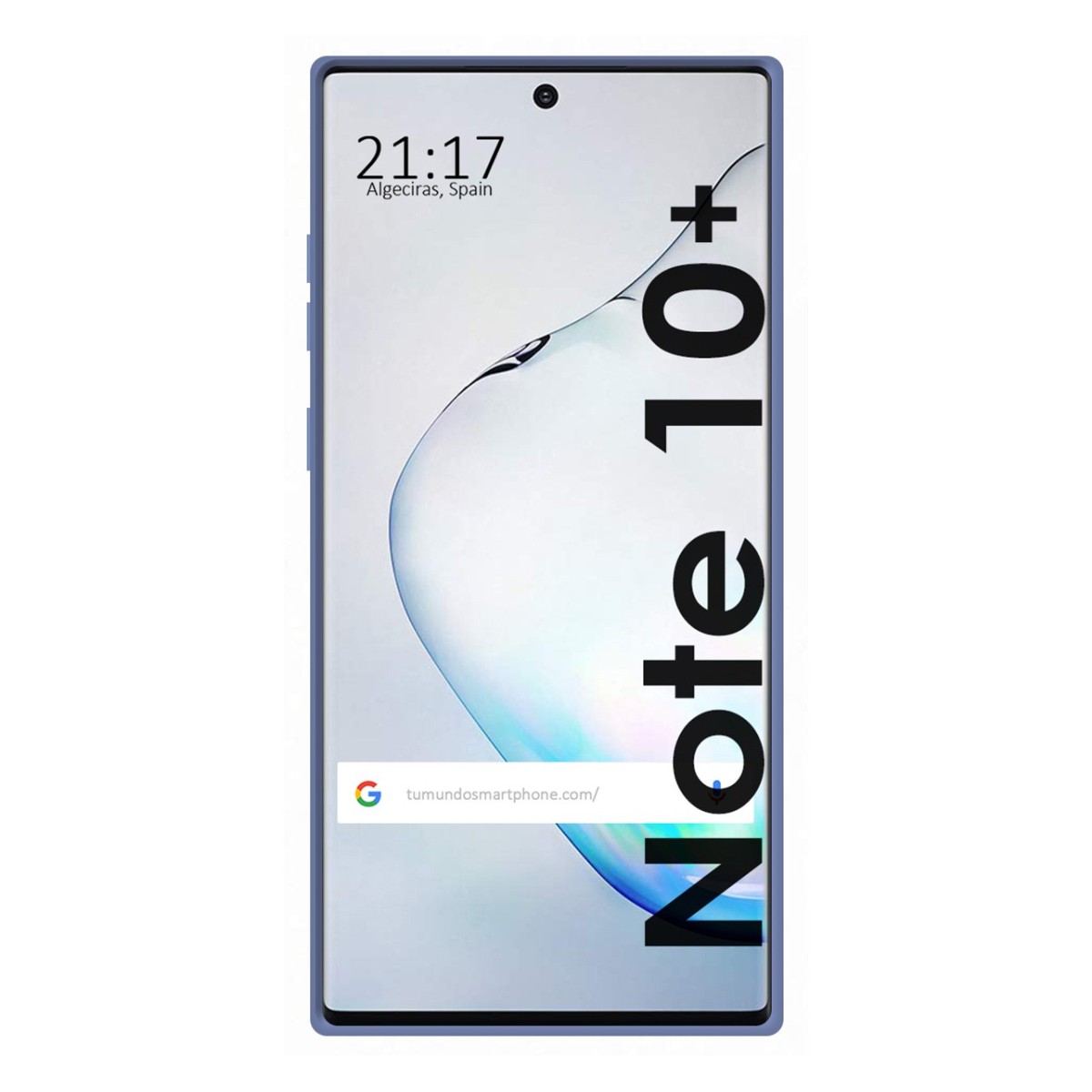 Funda Silicona Líquida Ultra Suave para Samsung Galaxy Note10+ color Azul Celeste