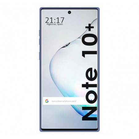 Funda Silicona Líquida Ultra Suave para Samsung Galaxy Note10+ color Azul Celeste