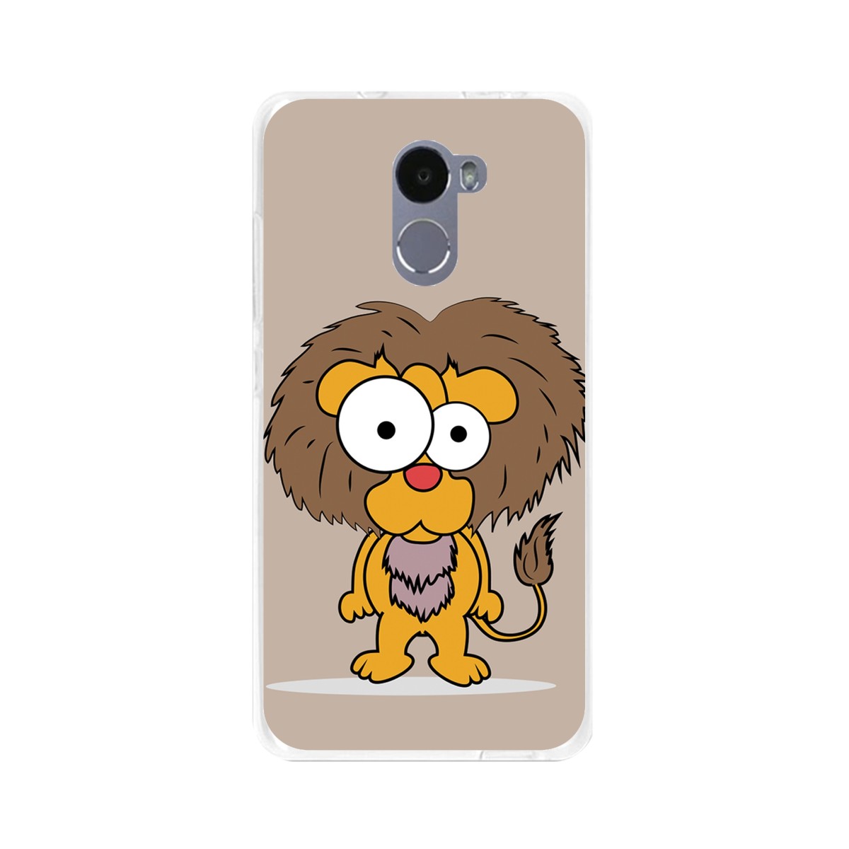 Funda Gel Tpu para Xiaomi Redmi 4 Diseño Leon Dibujos