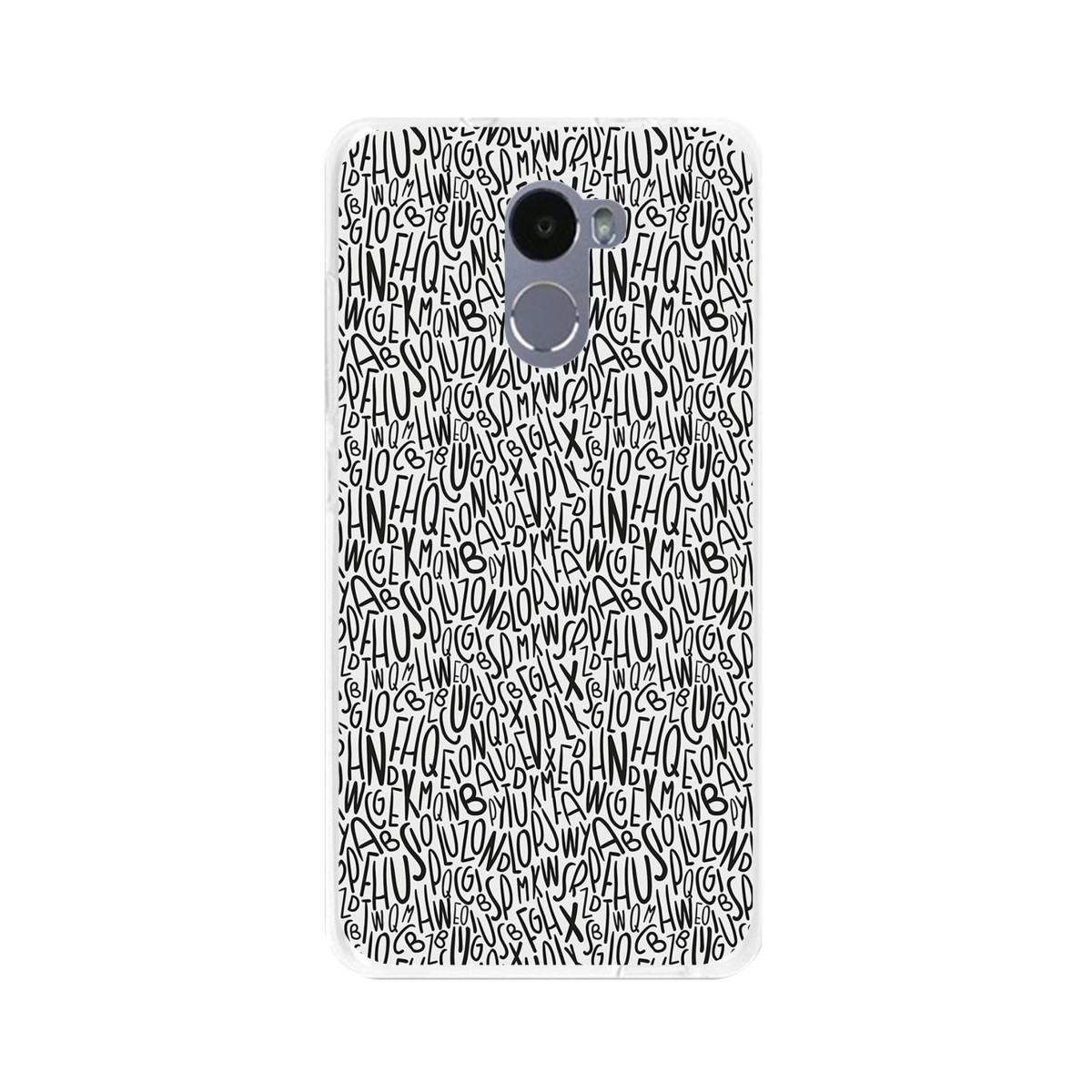 Funda Gel Tpu para Xiaomi Redmi 4 Diseño Letras Dibujos