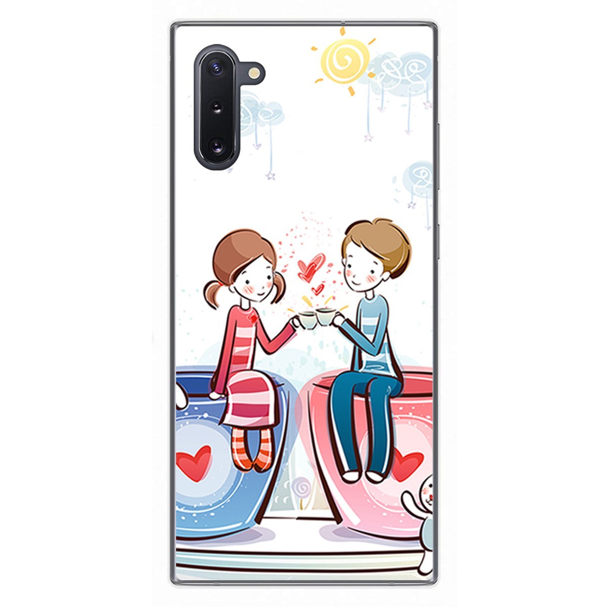 Funda Gel Tpu para Samsung Galaxy Note10 diseño Café Dibujos