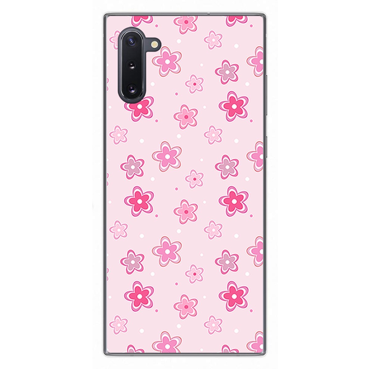 Funda Gel Tpu para Samsung Galaxy Note10 diseño Flores Dibujos