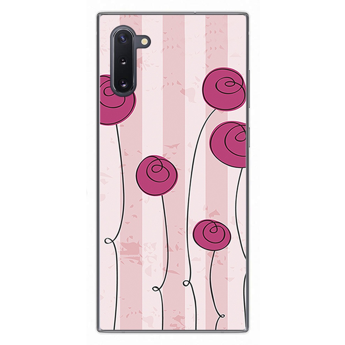 Funda Gel Tpu para Samsung Galaxy Note10 diseño Flores Vintage Dibujos