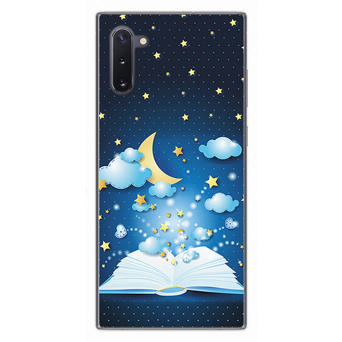 Funda Gel Tpu para Samsung Galaxy Note10 diseño Libro Cuentos Dibujos