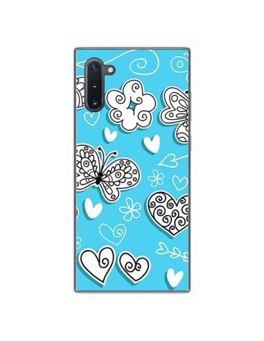 Funda Gel Tpu para Samsung Galaxy Note10 diseño Mariposas Dibujos