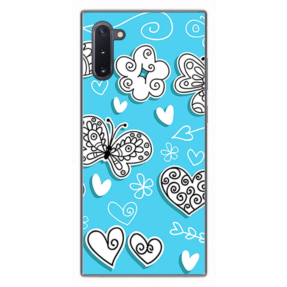 Funda Gel Tpu para Samsung Galaxy Note10 diseño Mariposas Dibujos