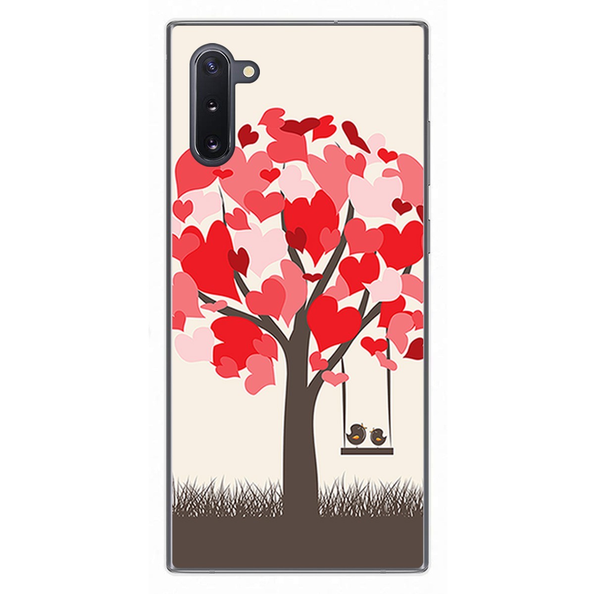 Funda Gel Tpu para Samsung Galaxy Note10 diseño Pajaritos Dibujos