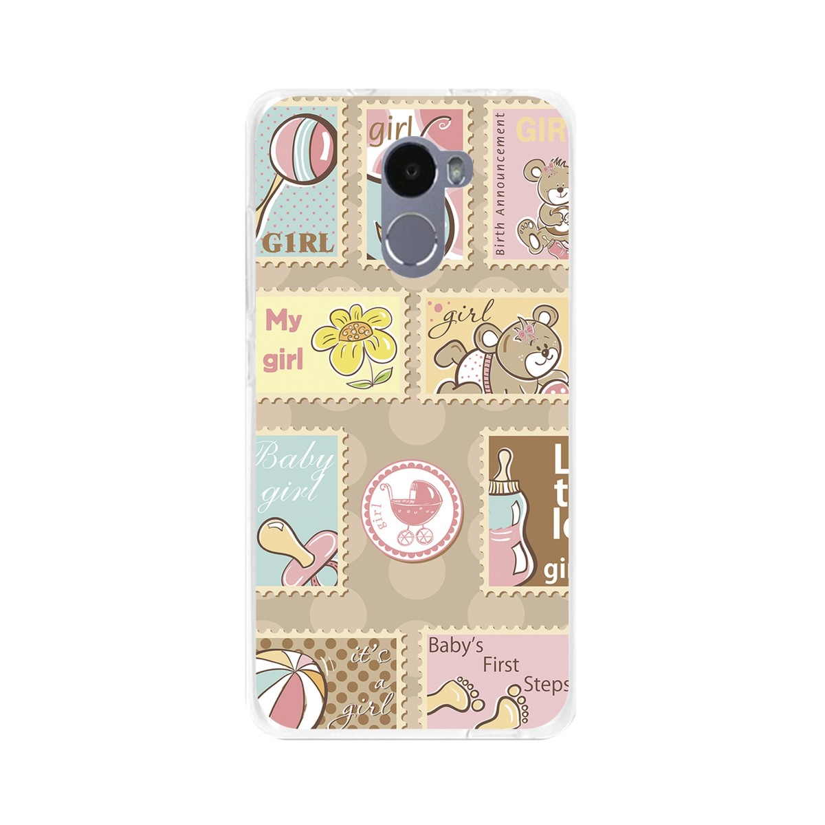 Funda Gel Tpu para Xiaomi Redmi 4 Diseño Sellos Dibujos