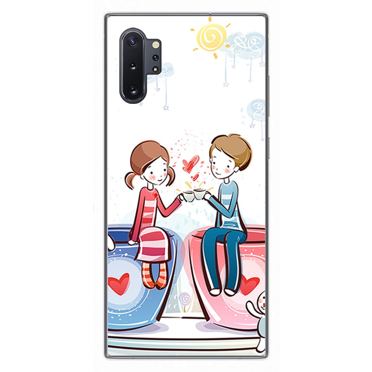 Funda Gel Tpu para Samsung Galaxy Note10+ diseño Café Dibujos