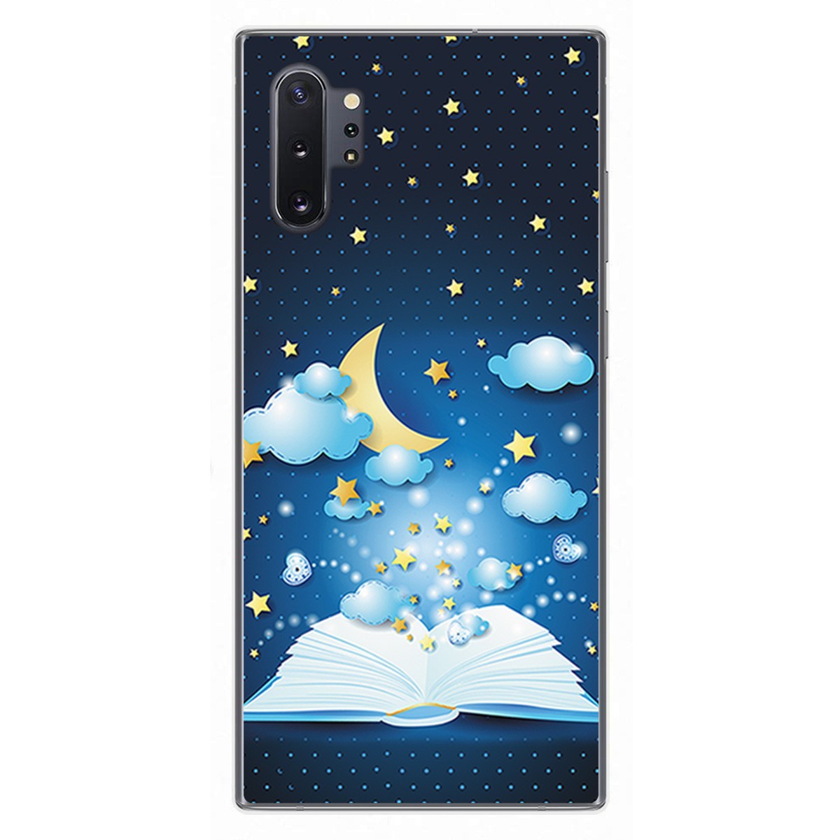 Funda Gel Tpu para Samsung Galaxy Note10+ diseño Libro Cuentos Dibujos