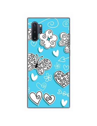 Funda Gel Tpu para Samsung Galaxy Note10+ diseño Mariposas Dibujos