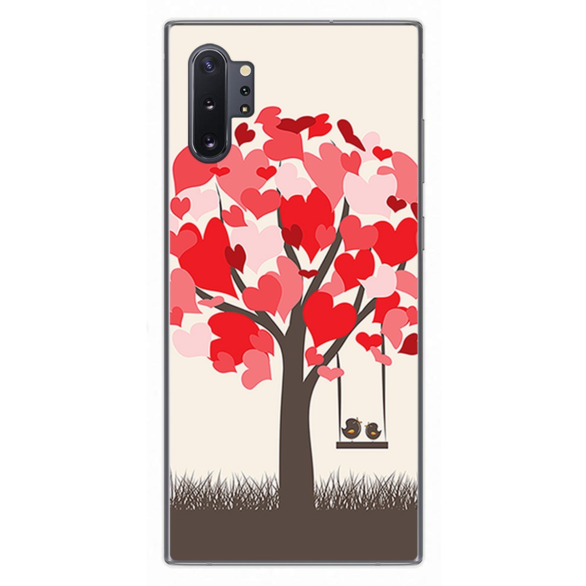 Funda Gel Tpu para Samsung Galaxy Note10+ diseño Pajaritos Dibujos