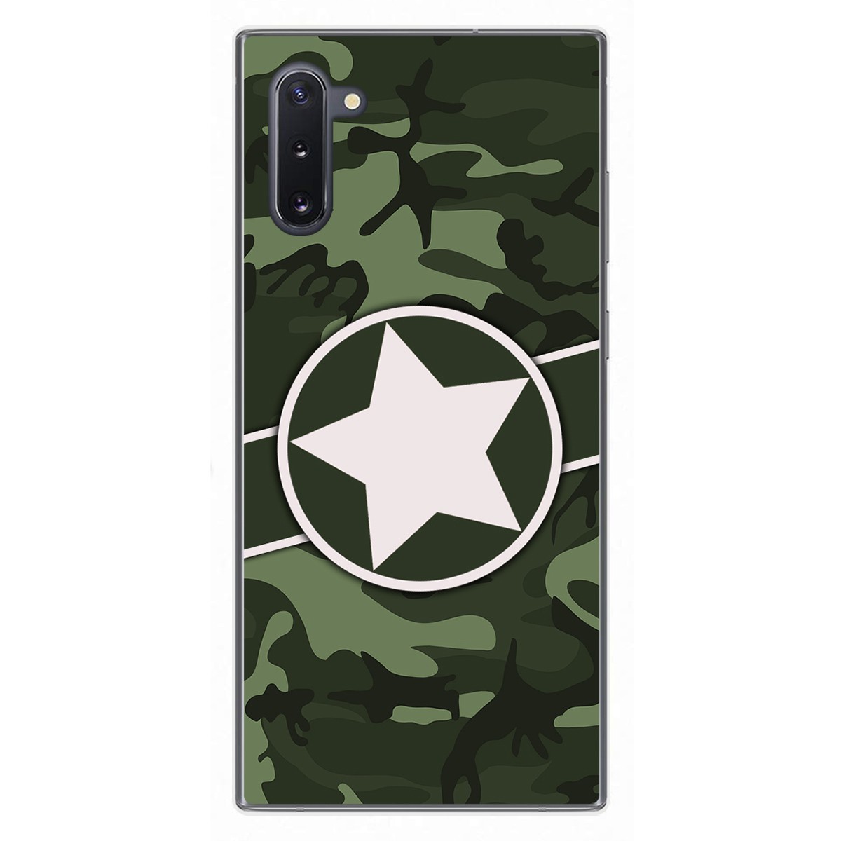 Funda Gel Tpu para Samsung Galaxy Note10 diseño Camuflaje 01 Dibujos