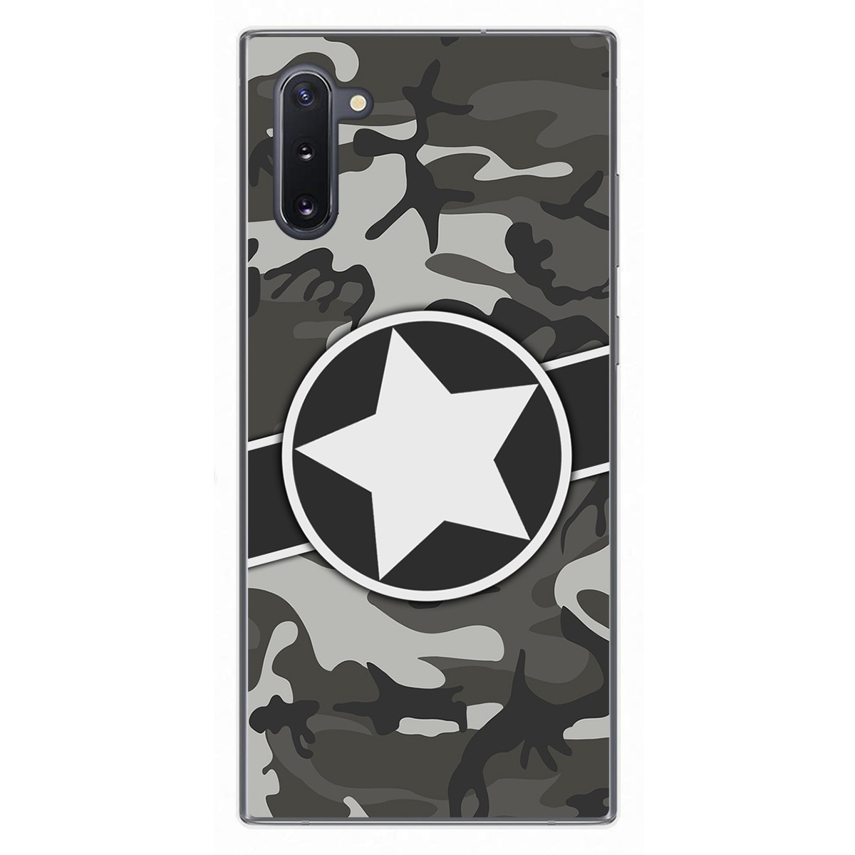 Funda Gel Tpu para Samsung Galaxy Note10 diseño Camuflaje 02 Dibujos