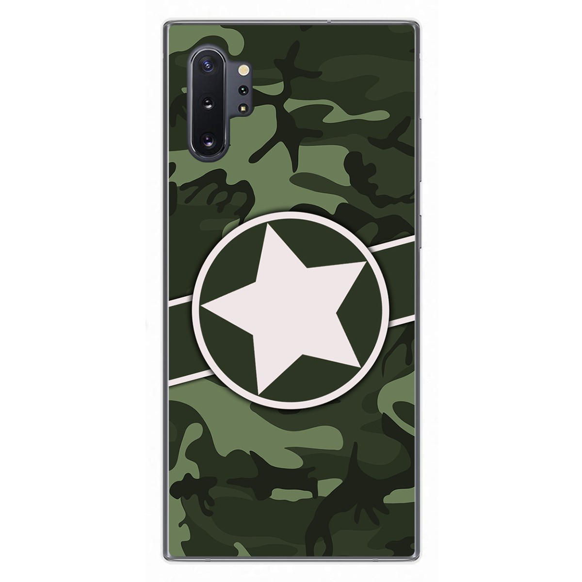 Funda Gel Tpu para Samsung Galaxy Note10+ diseño Camuflaje 01 Dibujos