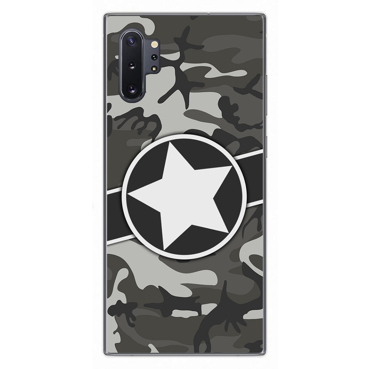 Funda Gel Tpu para Samsung Galaxy Note10+ diseño Camuflaje 02 Dibujos
