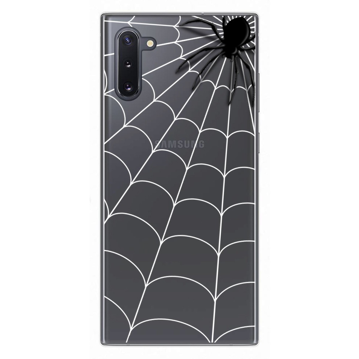 Funda Gel Transparente para Samsung Galaxy Note10 diseño Araña Dibujos
