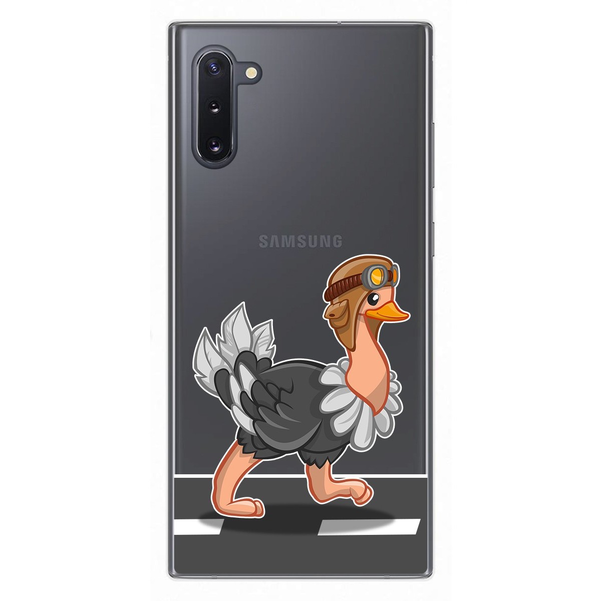 Funda Gel Transparente para Samsung Galaxy Note10 diseño Avestruz Dibujos