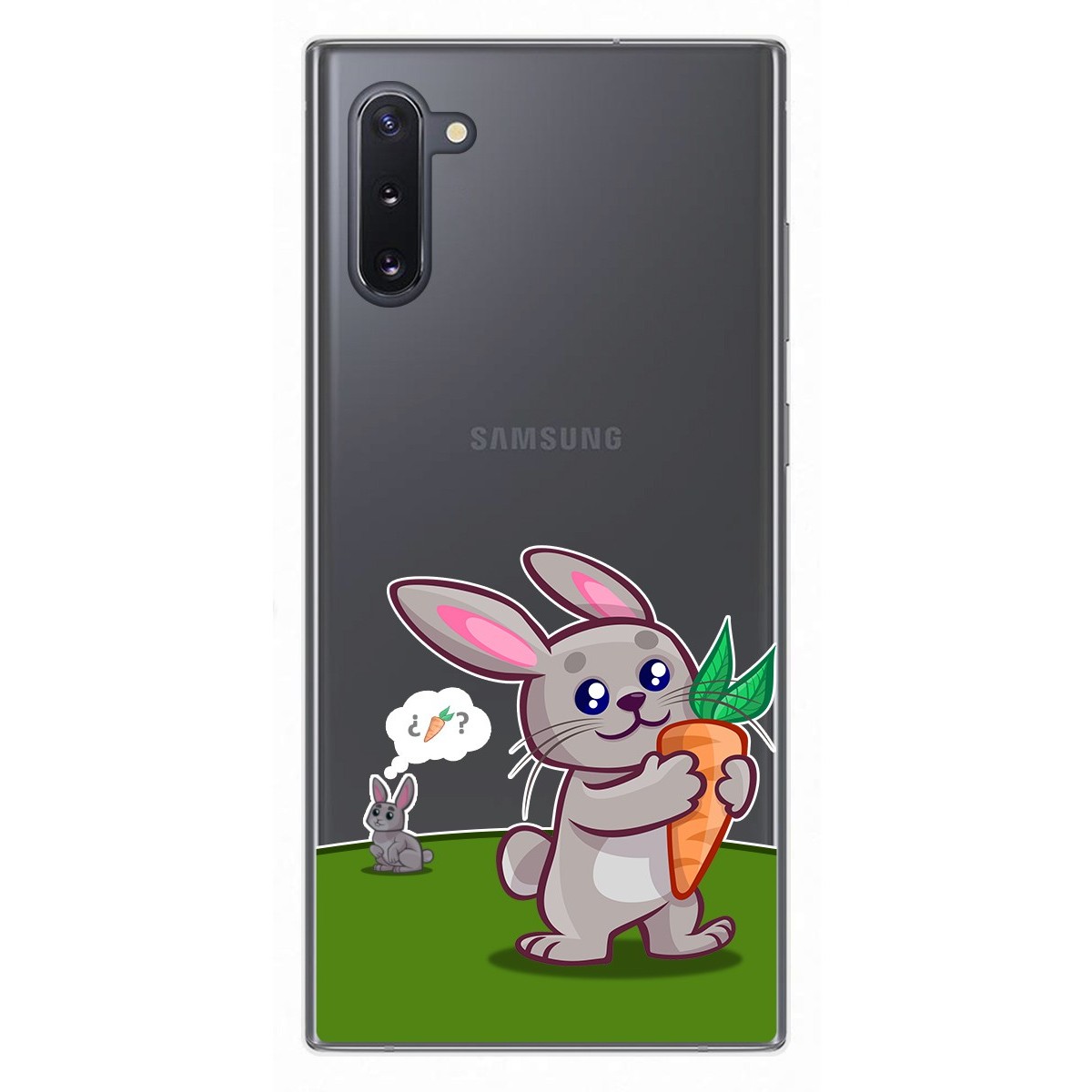 Funda Gel Transparente para Samsung Galaxy Note10 diseño Conejo Dibujos