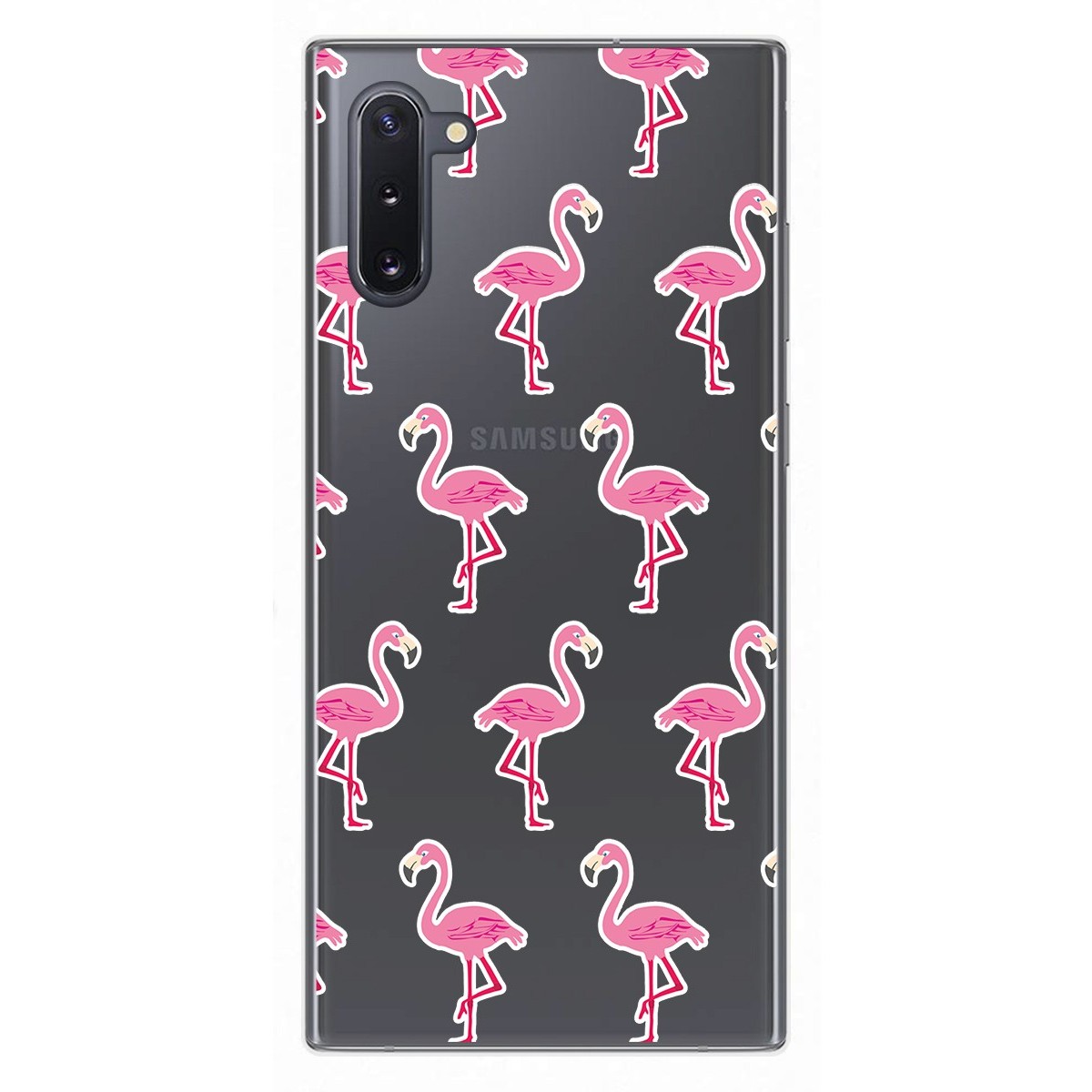 Funda Gel Transparente para Samsung Galaxy Note10 diseño Flamenco Dibujos
